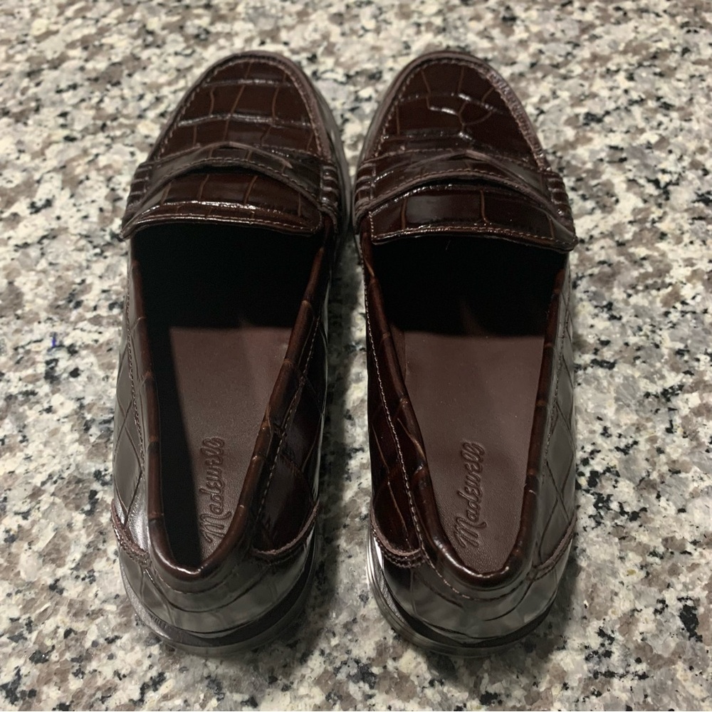 Madewell Shoes 7.5 Preppy Grayson Penny Loafer Brown - Picture 8 of 12